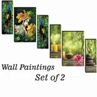 MDF 2 Pcs Designer Wall Painting for Home & Office 