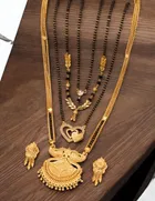 Combo of 4 Pcs Mangalsutras with Earrings Set for Women 