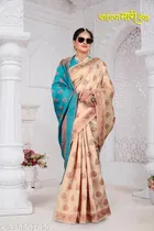 Kanjeevaram Silk Zari Woven Saree for Women 