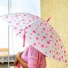 Dot Printed Umbrella 21 Inch [Multicolor, J Handle]