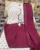 Fashionable Cotton Printed kurta set for women 