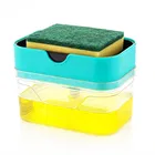 Plastic Soap Dispenser With Scrub Sponge