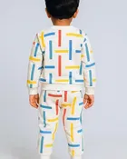 Cotton Hosiery Printed Clothing Set for Boys, White 