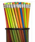 Posshe Super Dark Rubber Tip Pencils with Container 