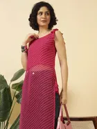 White Tie Up Georgette Kurti for Women 