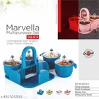 Plastic 4 Pcs Multipurpose Pickle Containers with Lid & Holder 