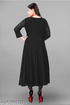 Net Kurti for Women,  Black  