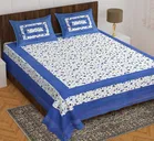 Cotton Rajasthani Jaipuri Double Bedsheet with 2 Pillow Covers 