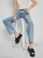 Shoetopia Black Synthetic Platform Round Toe Sandals 