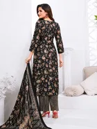 Floral Crepe Punjabi Suit Material for Women 