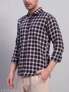 Cotton Blend Checked Shirts for Men, Multicolor 