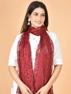 Net Self-Design Dupatta for Women 