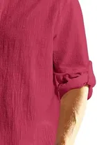 Full Sleeves Solid Short Kurta for Men 