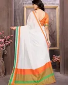 Cotton Silk Printed Saree for Women, Multicolor 