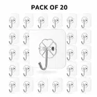 Plastic Wall Hooks, Transparent 