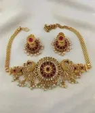 Alloy Necklace with Earrings for Women 