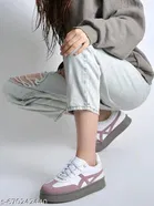 Solid Synthetic Slip-on Sneakers 