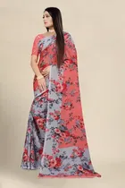 SVB जॉर्जेट साड़ी विद ब्लाउज फॉर विमेंस 