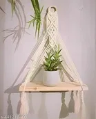 Wooden Hanging Wall Shelves For Home, White