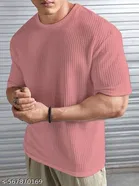 Cotton Blend T-shirt for Men, Pink 