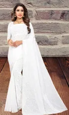 Net Floral Saree for Women 