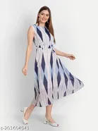 Ikkat Printed A-Line Kurti for Women 