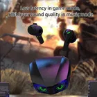 Life Like Owl Eye Breathing Light Gaming Wireless Earbuds Earphones With Mic - Black True Wireless