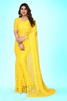 Net Floral Saree for Women 