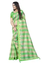 सिद्धिदाता टेक्सटाइल विमेंस कॉटन चेक्स लेस बॉर्डर विद टैसल्स 