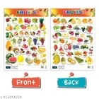Bookford Publications Both Sides Big Laminated Charts – Fruits & Healthy Food 