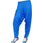 Viscose Rayon Solid Patiala for Women (Blue, 2XL)