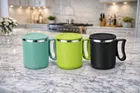Stainless Steel Coffe Mug, Multicolour, Pack of 3 
