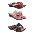 Combo of Slippers with Flats & Heels for Women 