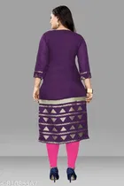 Chanderi Silk Printed Kurti for Women 