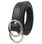 Faux Leather Belt for Women, Black 