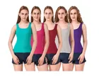 Cotton Blend Camisole for Women (Multicolor, S) (Pack of 5)