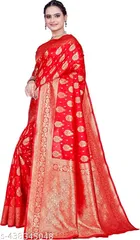 Banarasi Silk Zari Woven Saree for Women 