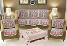 Cotton Floral Sofa with Table Cover Set 