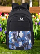 Polyester Backpack for Men & Women, Black