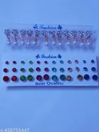 Alloy Earrings for Women (Multicolor, Set of 24)