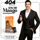 Bold Care Pack of 10 404 Super Ultra Thin Mango Flavored Condoms - 404-SW-CON-MAN