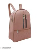 PU Backpack for Women (Peach)