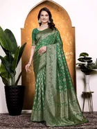 Banarasi Silk Jacquard Embroidery Saree for Women 