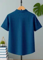 Printed Cotton Blend Mandarin Neck T-Shirt for Boys 