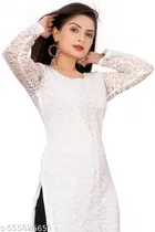 Net Kurti for Women,  White  