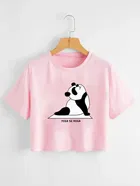 Printed Crop T-shirt for Women 