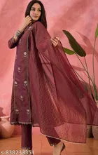 Designer Kurti Pant Dupatta Set for Women 