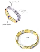 Blood Pressure Control Magnetic Bracelet, Blue & Gold