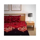 Polycotton 88x88 Inch Bedsheet with 2 Pillow Cover 
