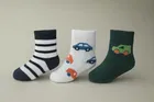 Cotton Spandex Ankle Length Anti Skid Socks for Kids 
